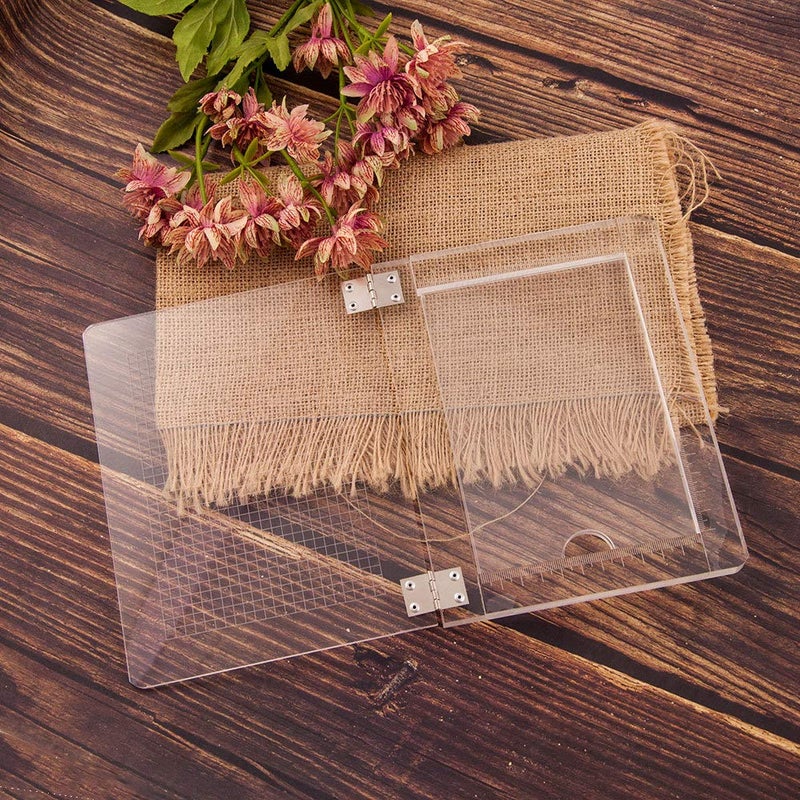LZBRDY 5.9 by 7.7 Inch Large Clear Stamp Blocks with Grid & Measurements, Acrylic Stamping Platform Tool for Cards, Notebooks, Journals, Invitations & Crafts - Image 5